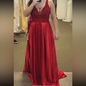 Faviana Scarlet Evening Dress